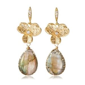 Indulgems Flower Earrings of Laboradite. Brand new!
